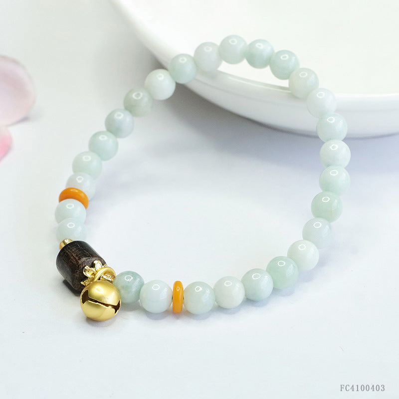 Jadeite Agarwood Beaded Bracelet