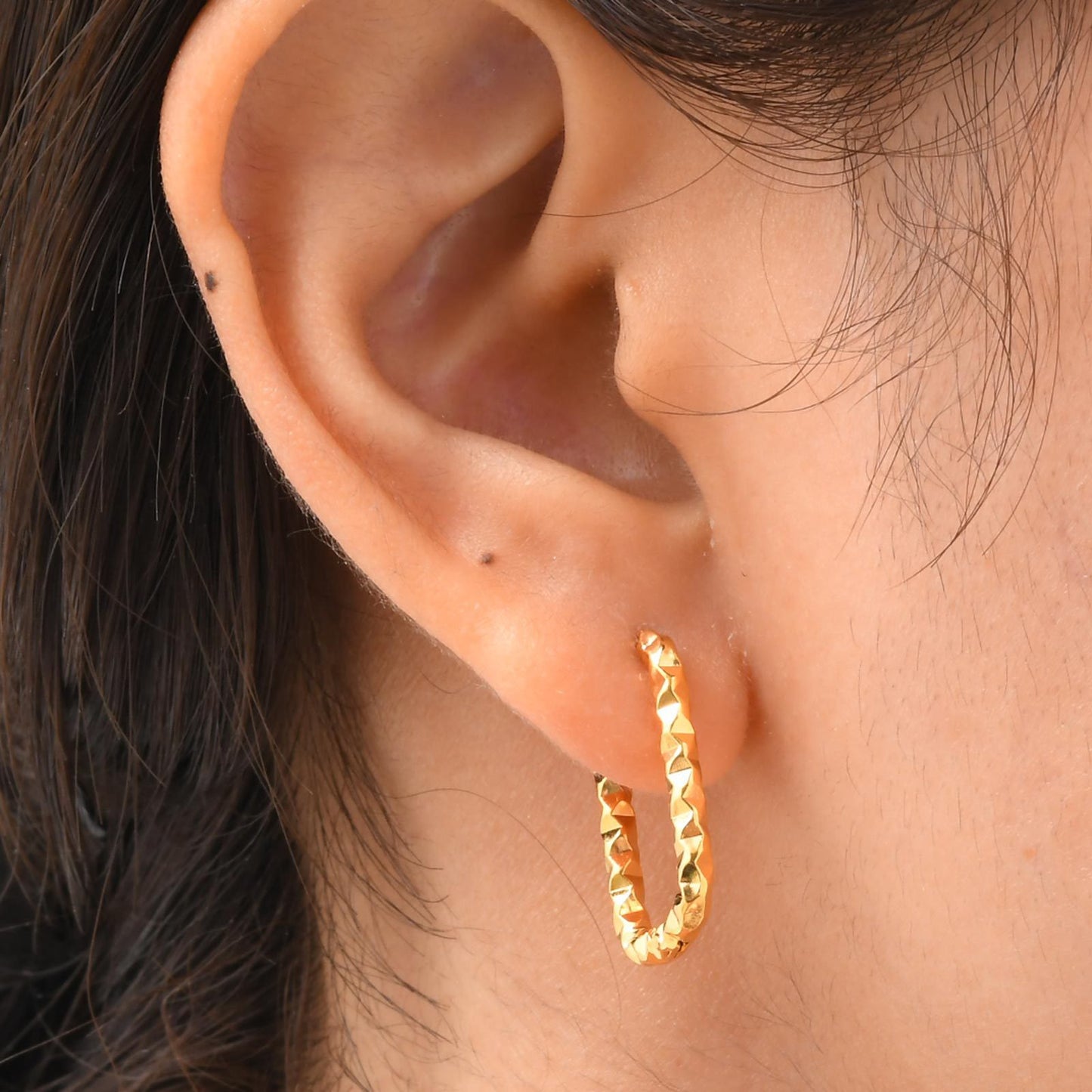 Jewelry Stainless Steel Geometric Rhombus Earrings Gold Ladies