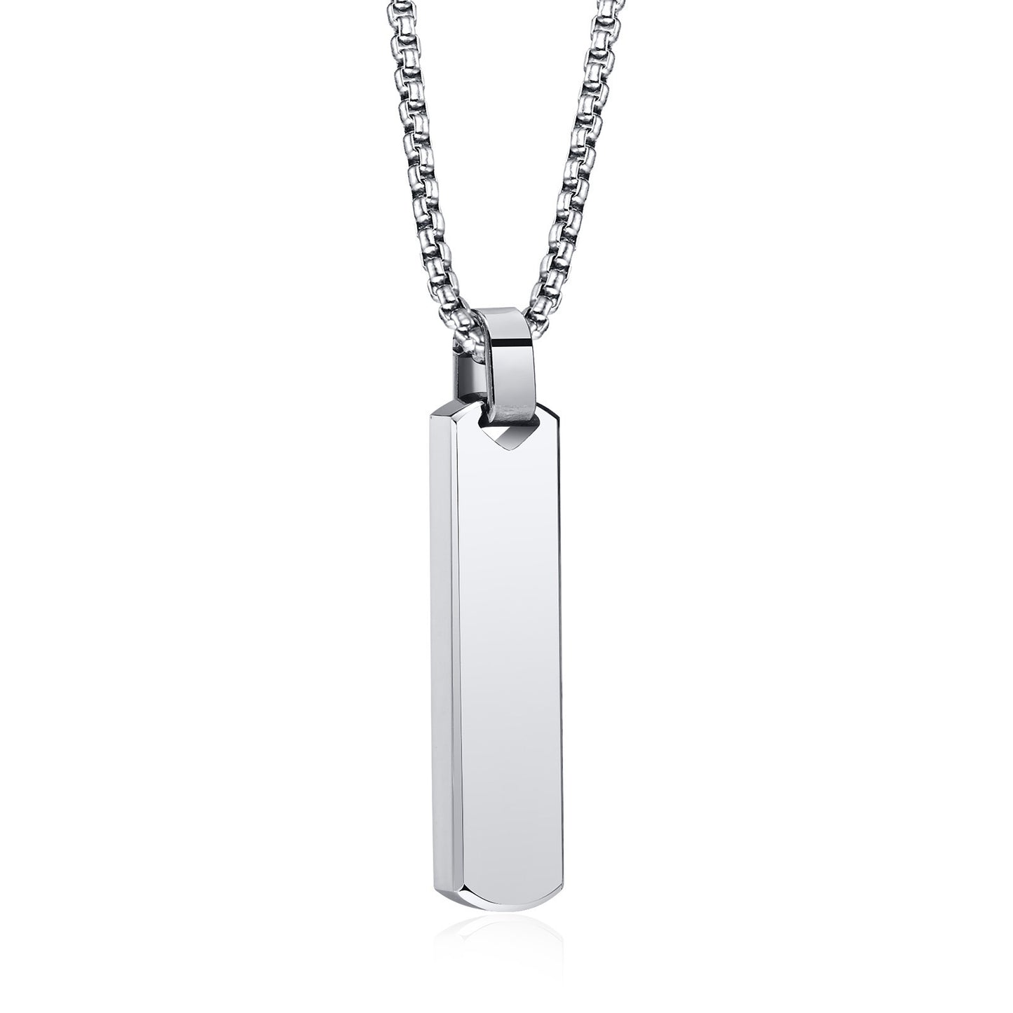 Cross-Border Lettering Jewelry Simple Pendant Necklace for Men