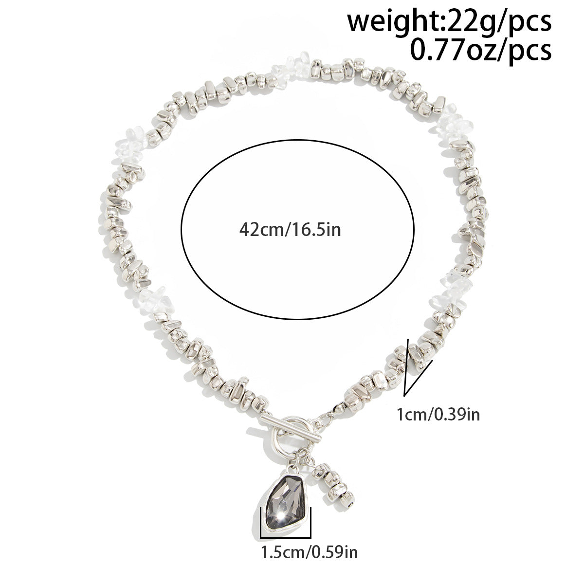 Irregular Crushed-Ice Bead Necklace Collection