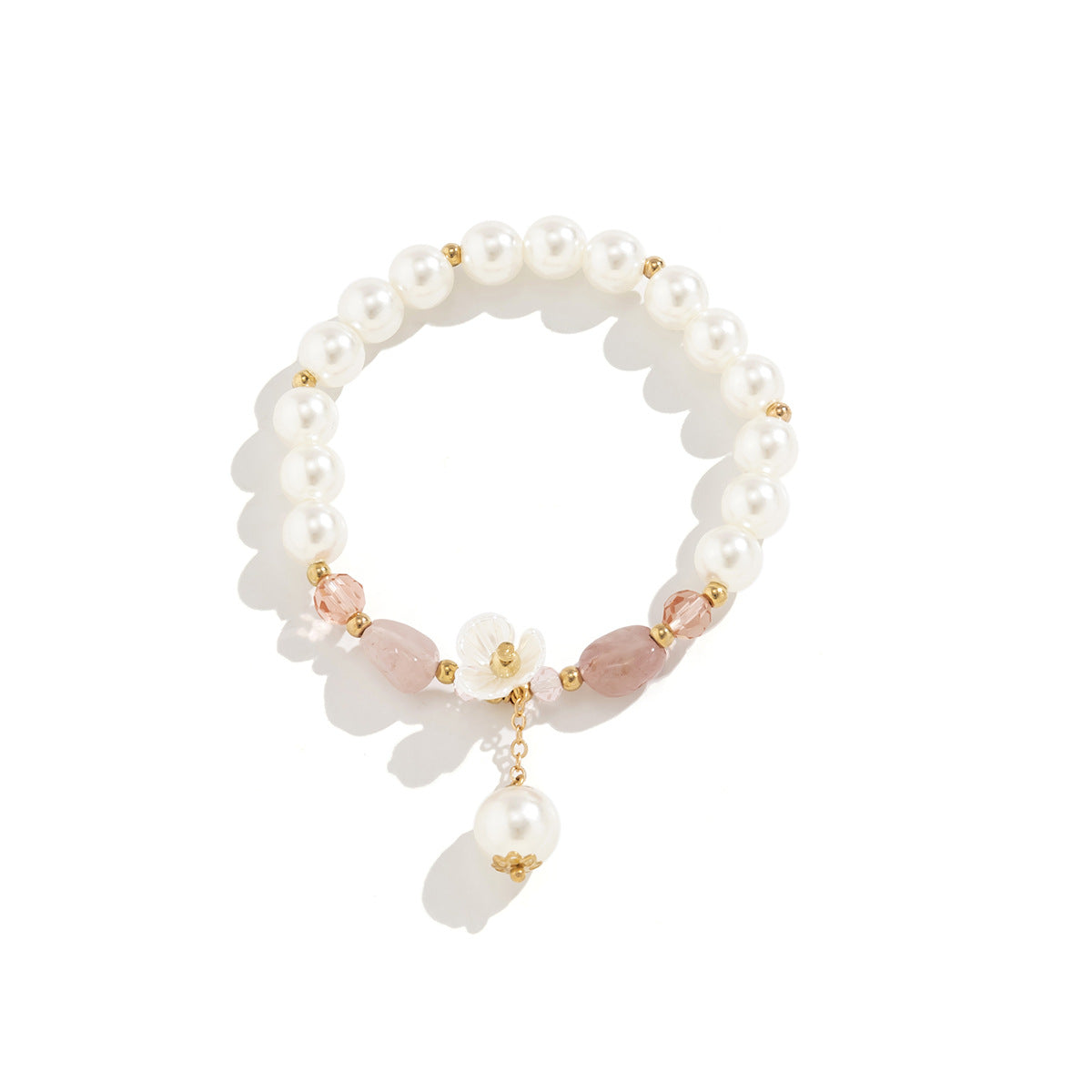 Planderful Vienna Verve Crystal Butterfly Bracelet For Women Elegant Beaded Elastic Jewelry