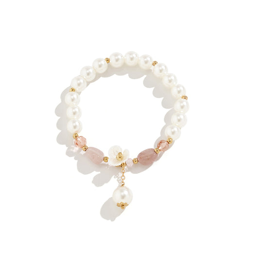 Planderful Vienna Verve Crystal Butterfly Bracelet For Women Elegant Beaded Elastic Jewelry