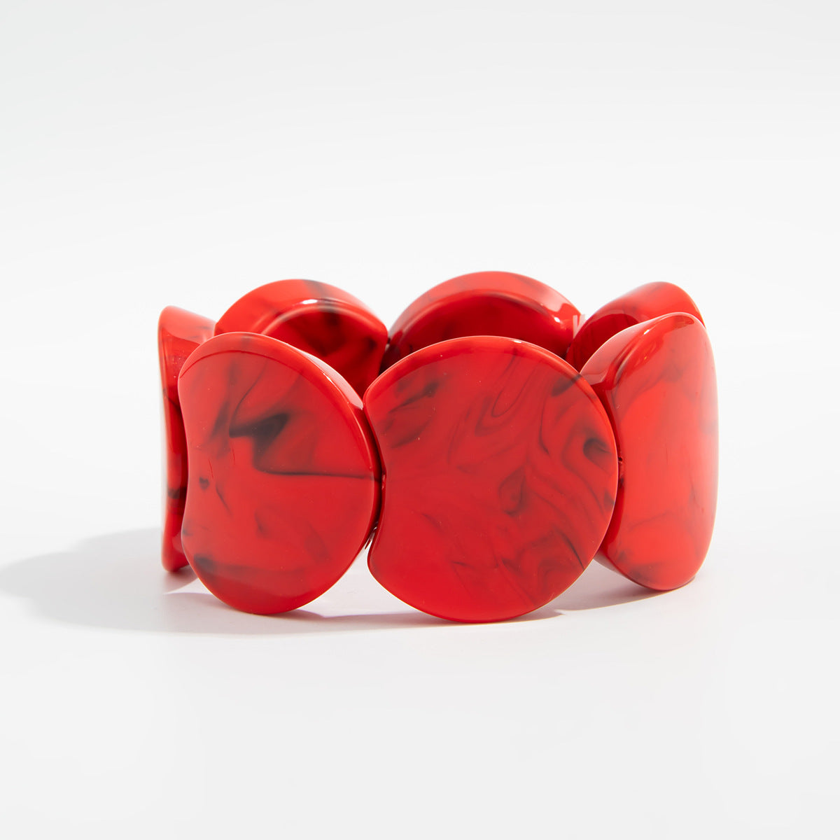 Planderful Vienna Verve Wide Crescent Geometric Elastic Bracelet For Women Retro Statement Jewelry