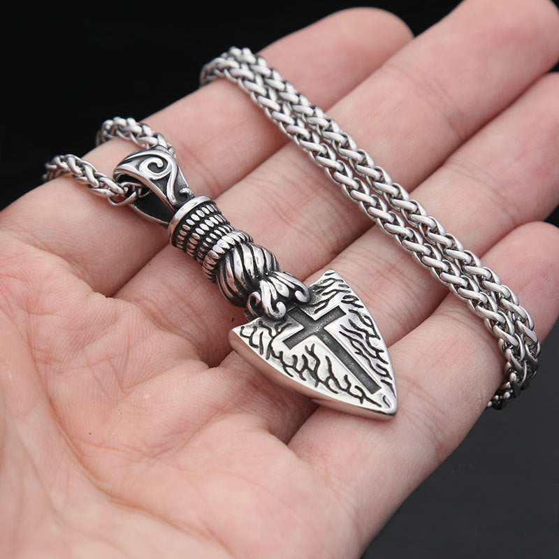 Amazon Foreign Trade Jewelry Trendy Cross Blade Necklace