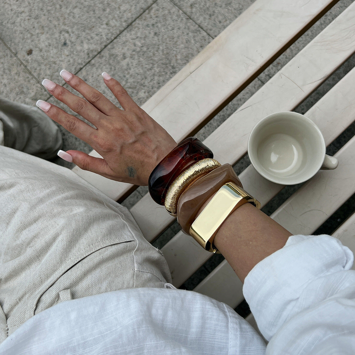 Planderful Vienna Verve Personalized Polygonal Bracelet For Women Statement Piece