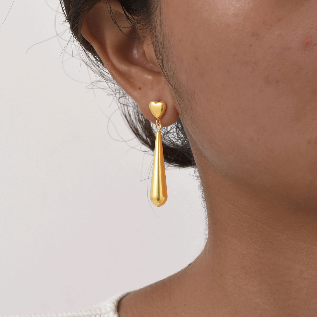 Stainless Steel Heart Earrings