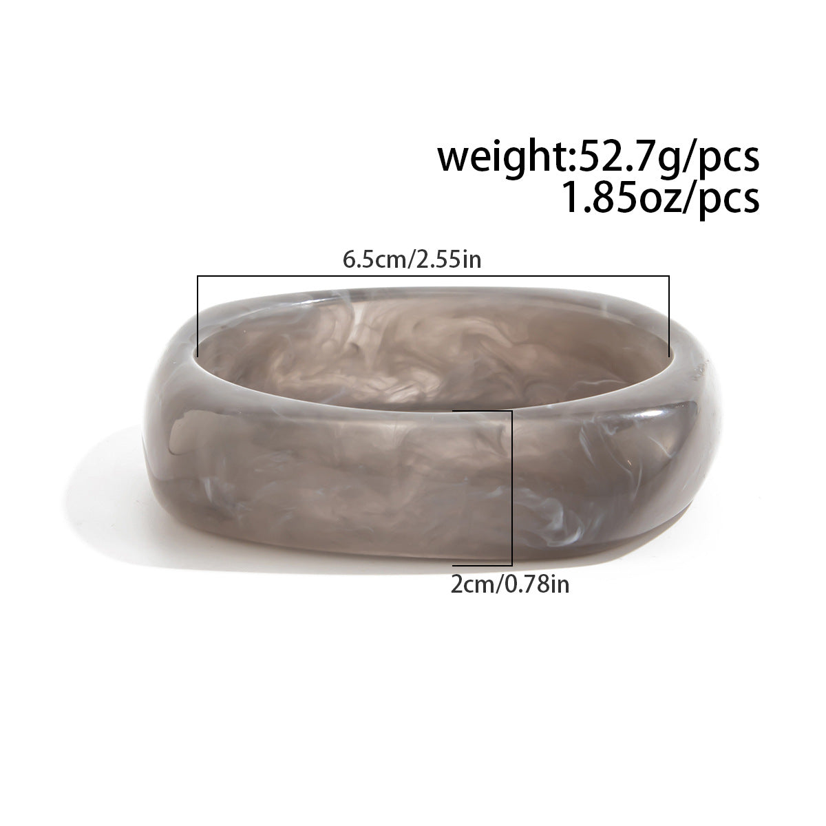 Planderful Smudged Gray Geometric Bracelet Vienna Verve Retro Statement Hand Jewelry for Fashion Lovers