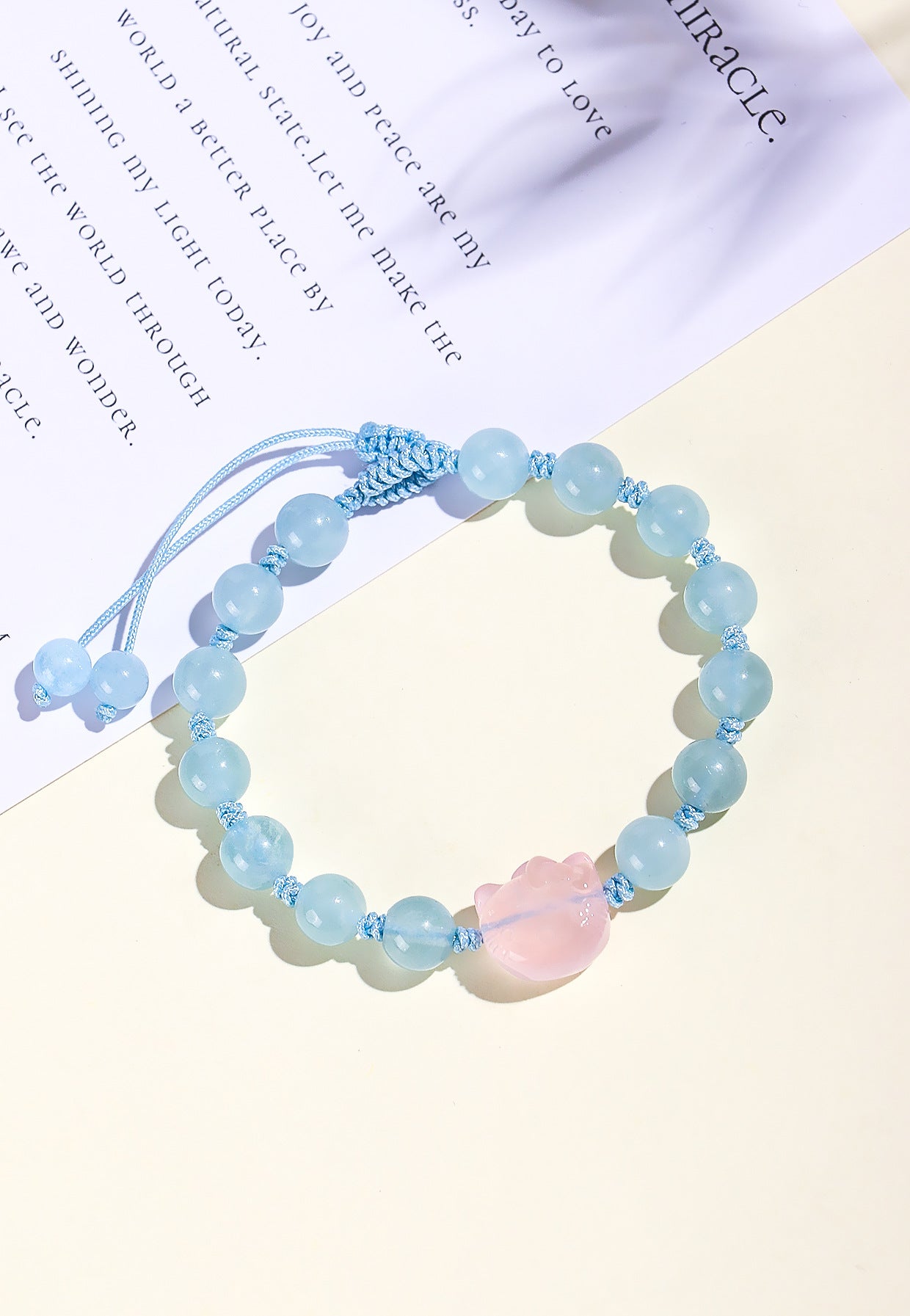 Planderful Fortune's Favor Bracelet – Fresh and Sweet Aquamarine and Pink Crystal Design