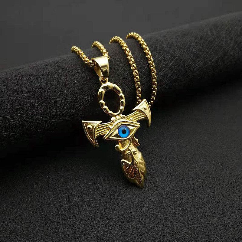 Titanium Steel Necklace – Statement Cross Pendant