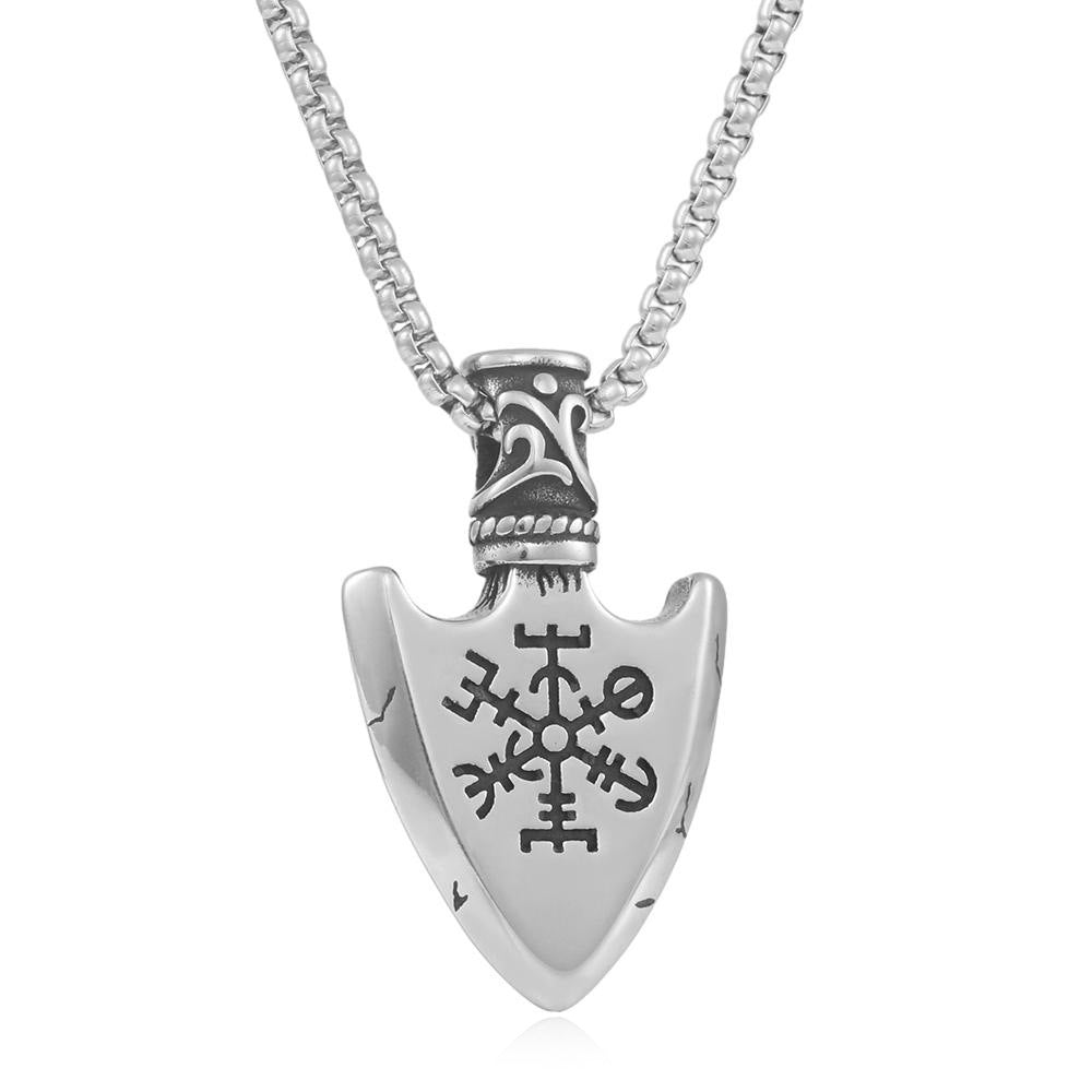 European And American Stainless Steel Viking Triangle Pendant