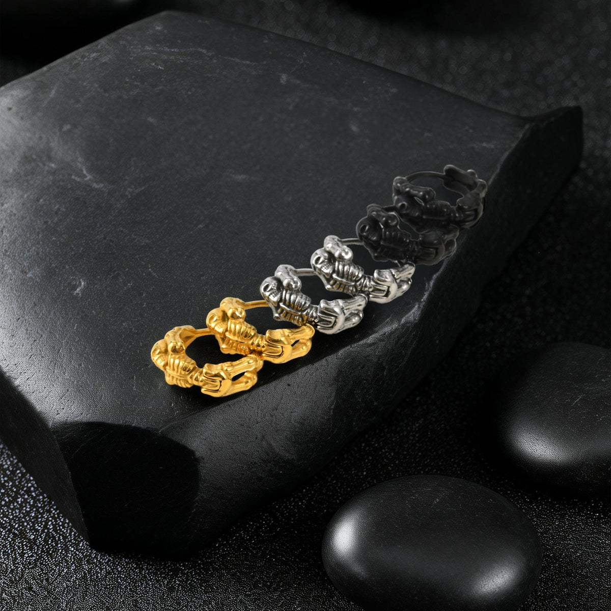 Stainless Steel Vintage Punk Earrings