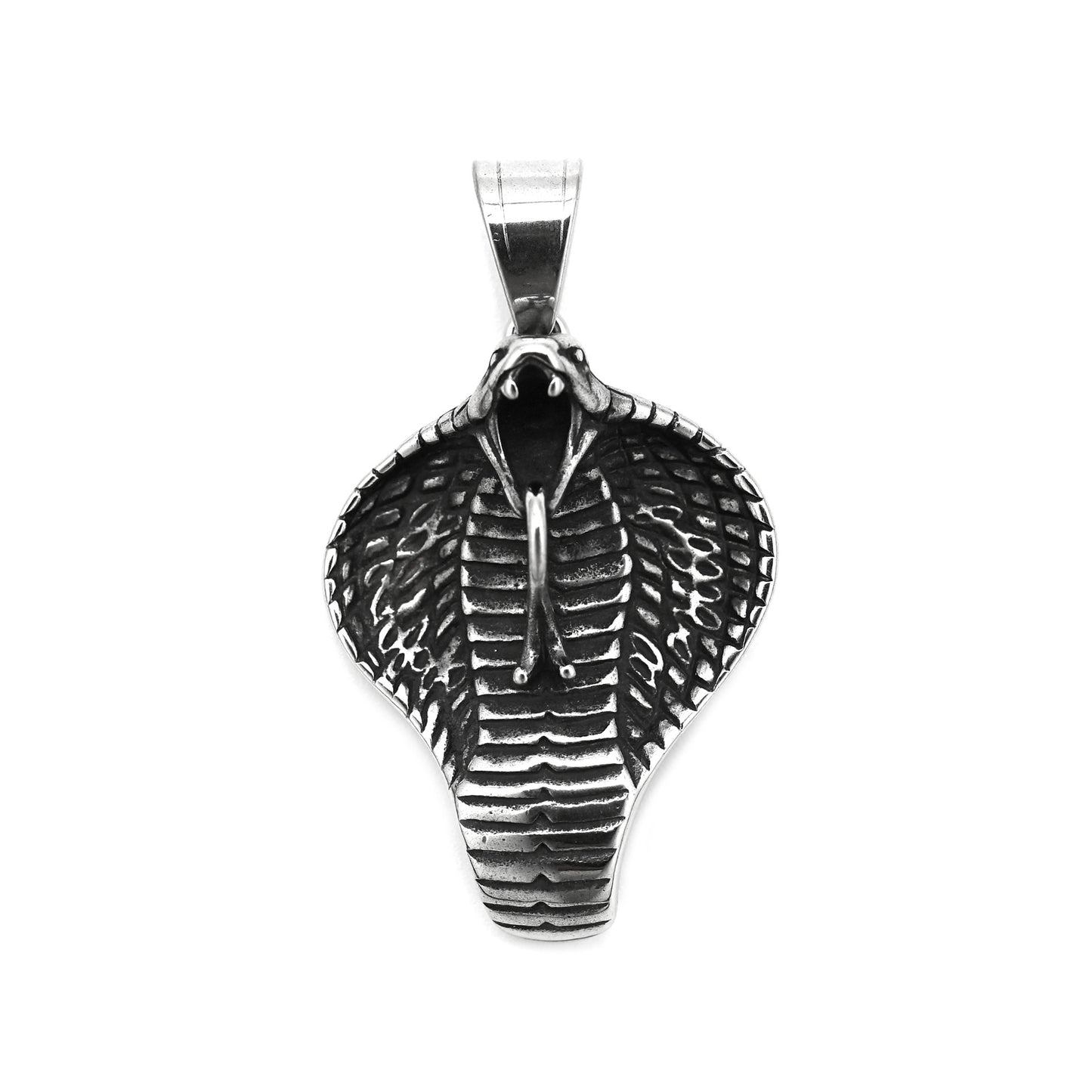 Steel Necklace - Vintage Snake Pendant