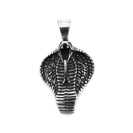 Steel Necklace - Vintage Snake Pendant