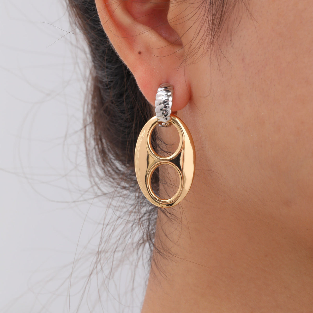 Pop-Tab Drop Earrings — Gold or Two-Tone
