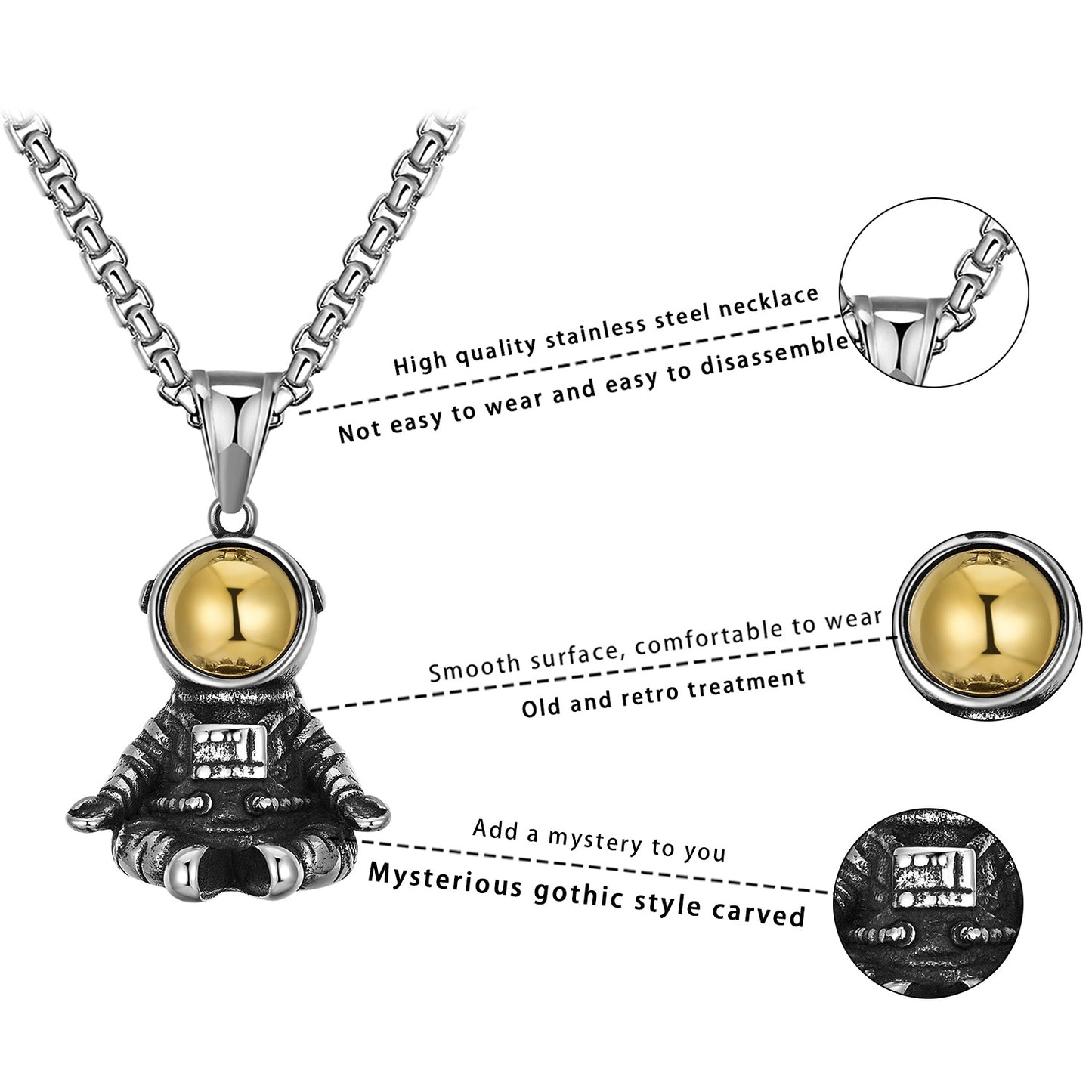 Titanium Steel Necklace – Statement Hip-Hop Edition