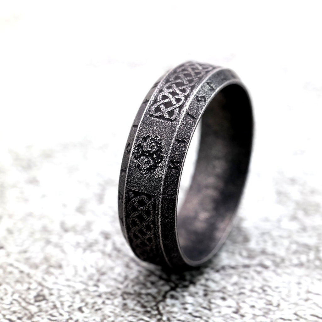 Vintage Tree of Life Stainless Steel Men's Ring