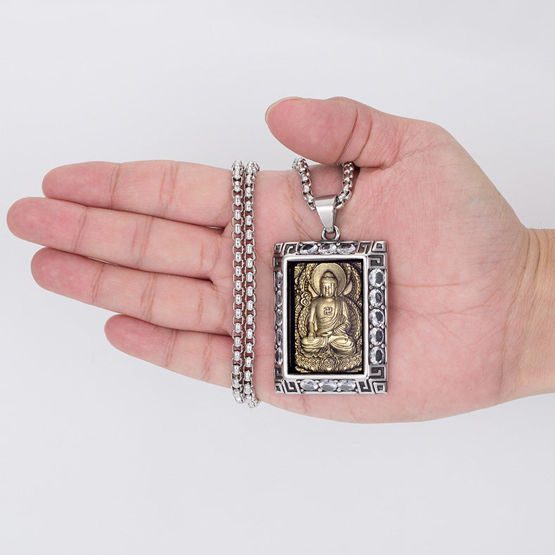 Zircon Necklace – Elegant Eight Patron Saints Pendant