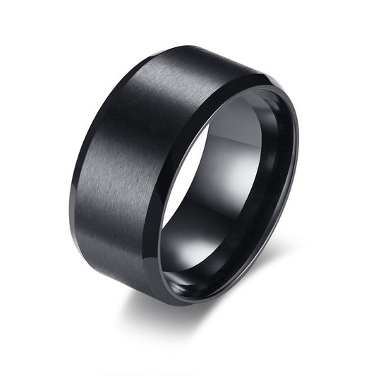 Stainless Steel Aperture Plain Ring Personalized Jewelry