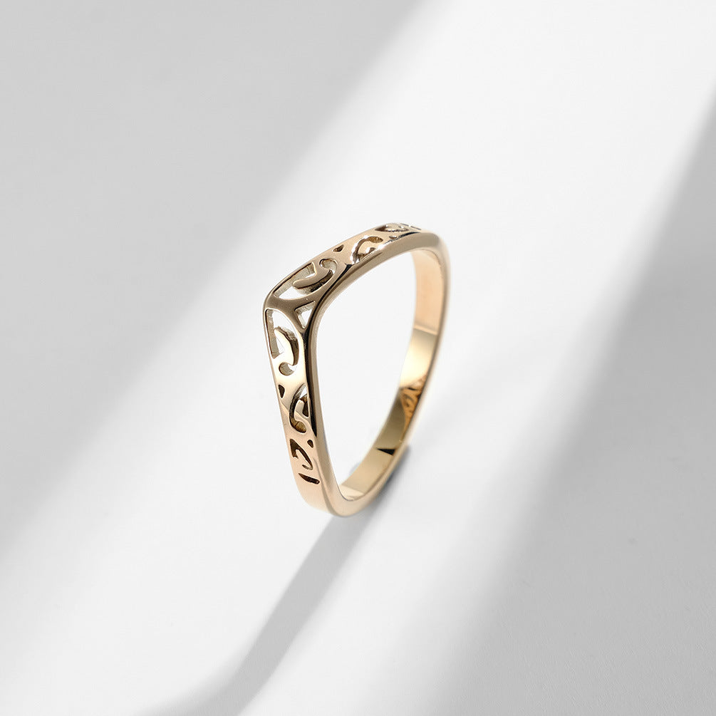 Planderful Celtic Knot Heart Ring For Women Elegant Hollow Design Engagement Jewelry Sizes 5 To 12
