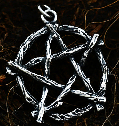 Titanium Steel Pentagram Men's Pendant – Digital Stainless Steel Necklace