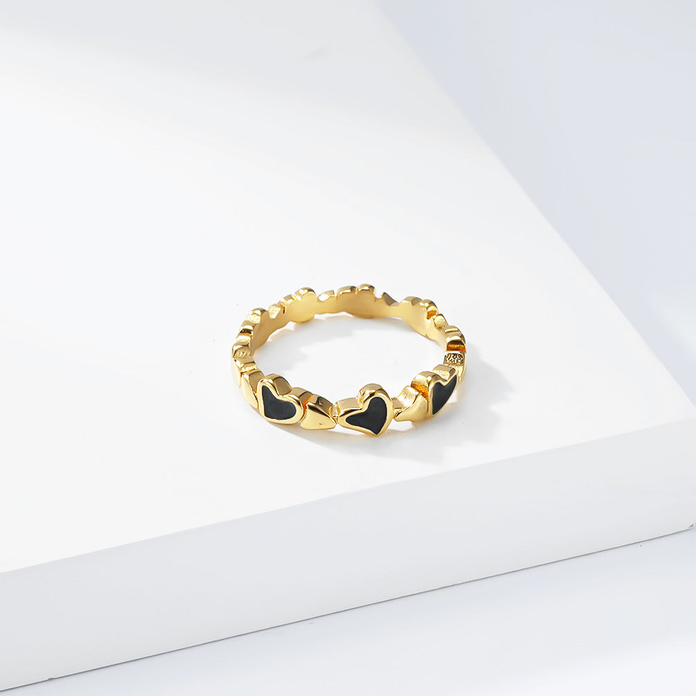 Steel Ring – Elegant Heart-Shaped Drop For Women
