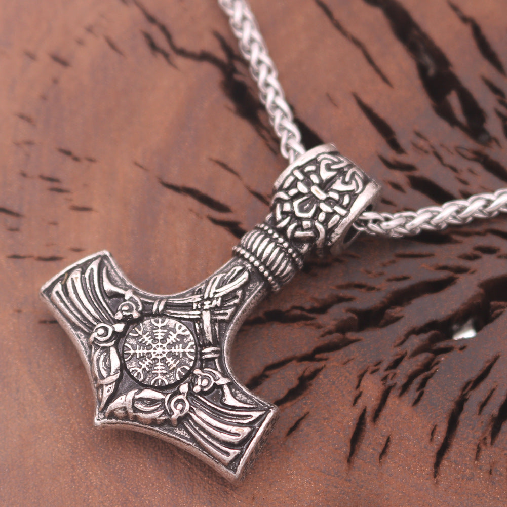 Viking Legacy Starry Sky Compass Necklace for Men