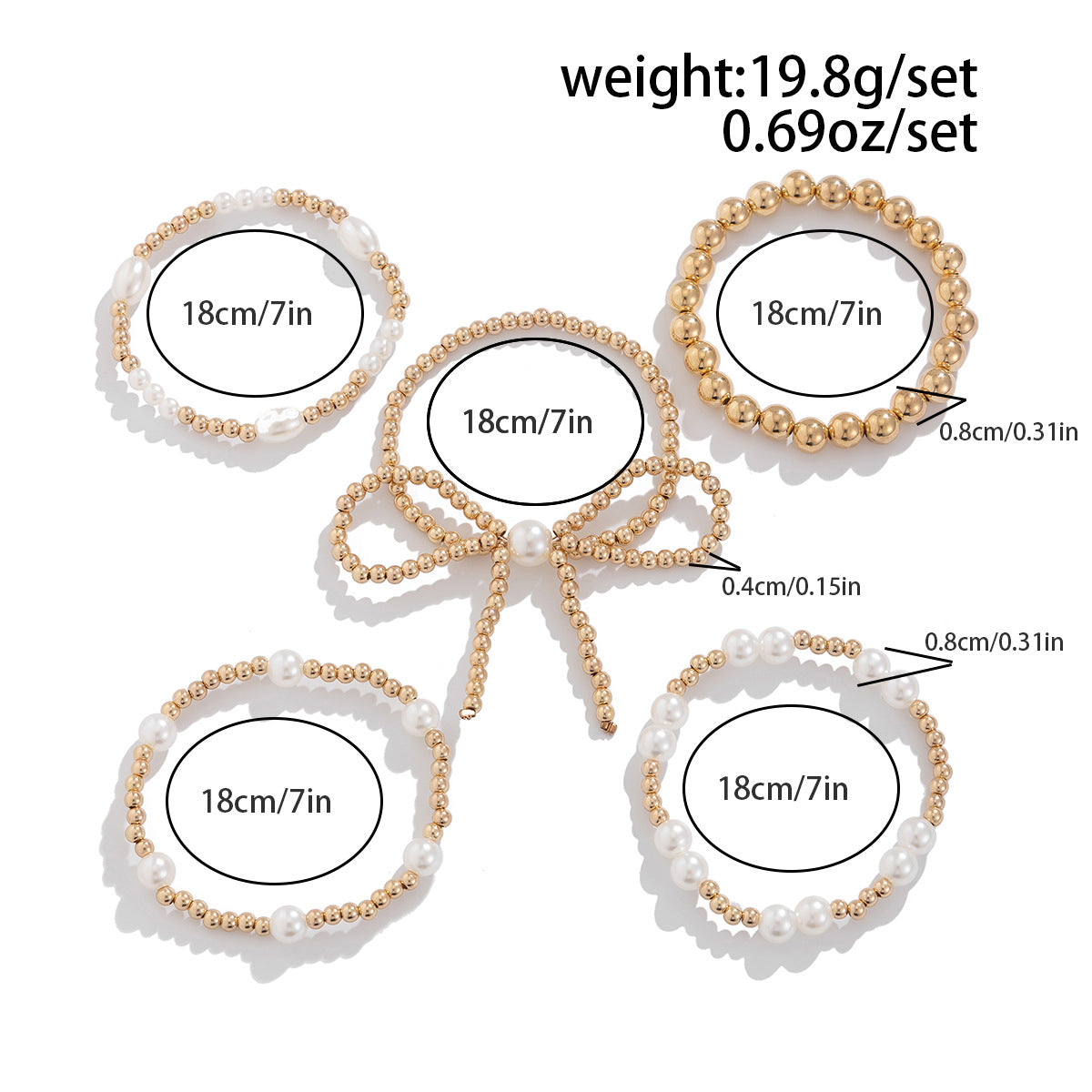 Planderful Beaded Bracelet Set for Women Versatile Exaggerated Multi Layer Design Statement Jewelry Vienna Verve