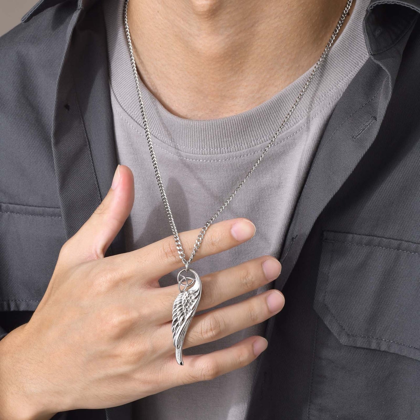 European and American Jewelry Steel Men's Necklace Pendant