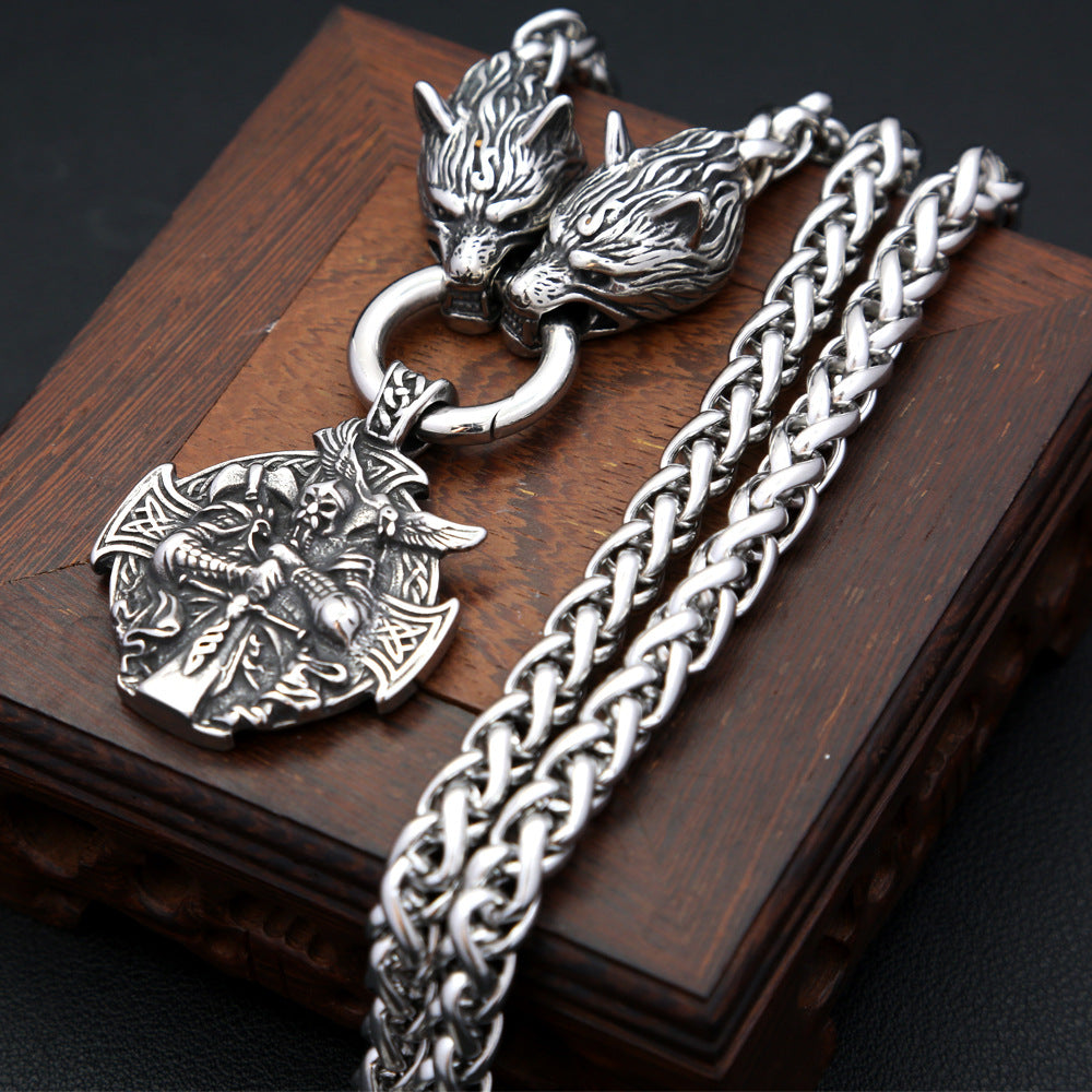 Viking Wolf Stainless Steel Men's Ring