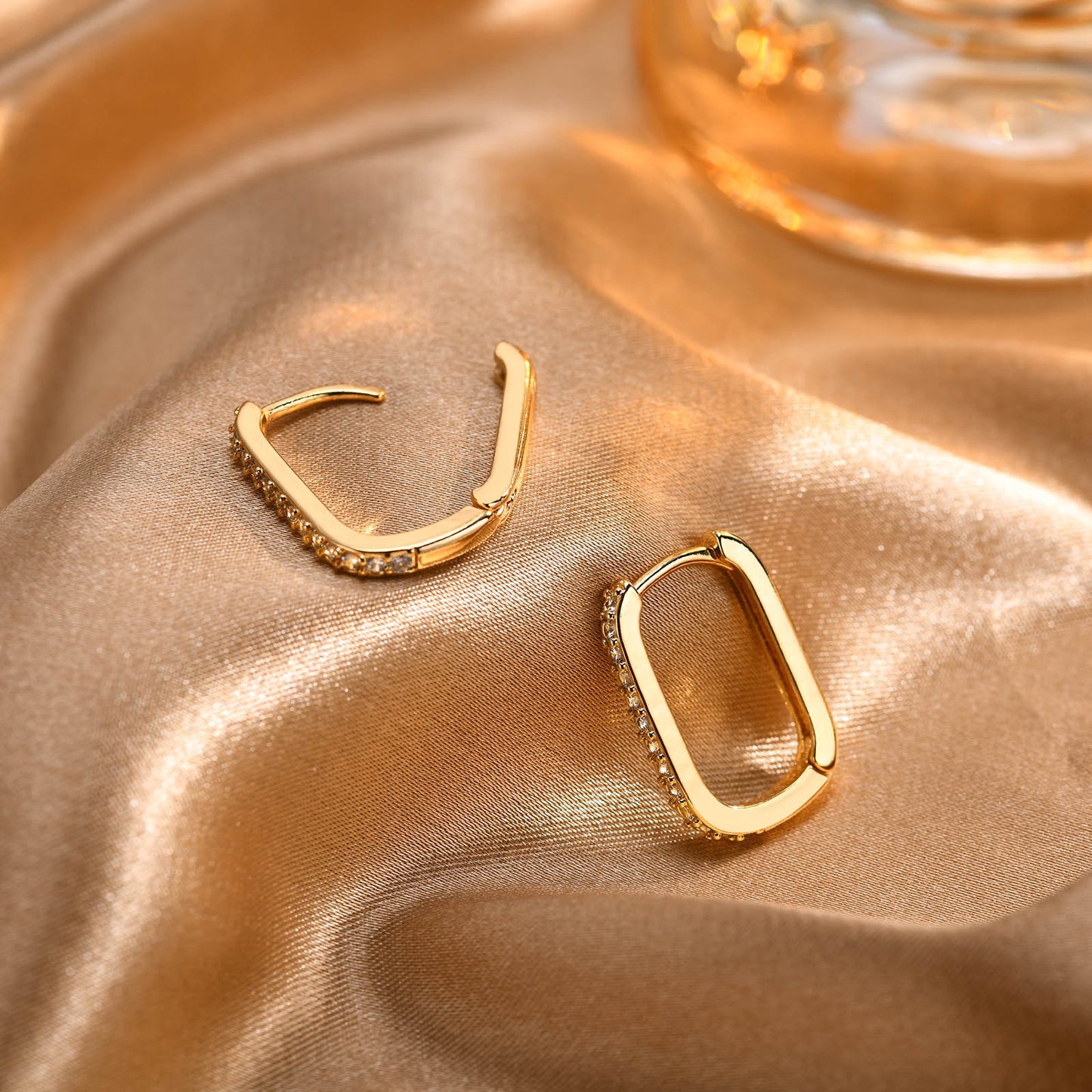 Fashion Personalized Women's Zircon Earrings 18K Gold