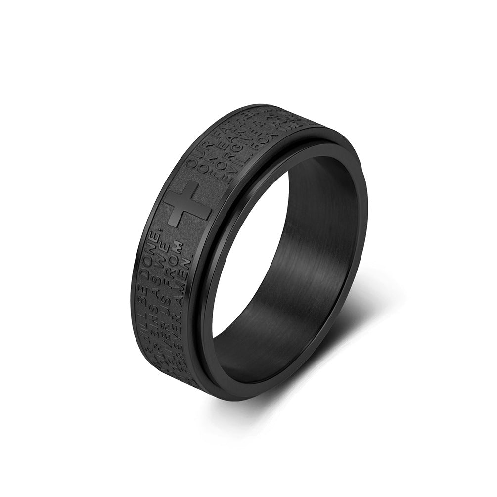 Prayer Spinner Stainless Steel Ring for Men