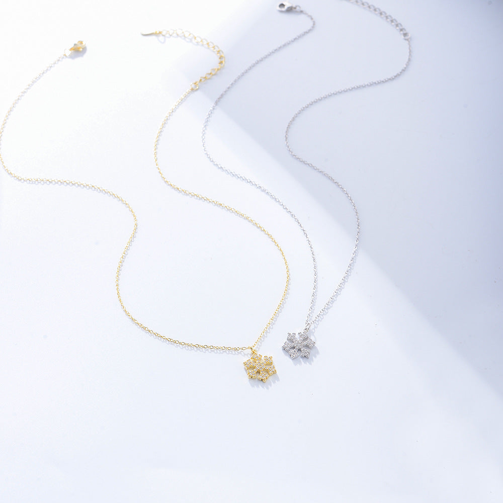 Sense Flash Diamond Necklace Qixi Festival Gift Japan And South Korea S925 Sterling Silver