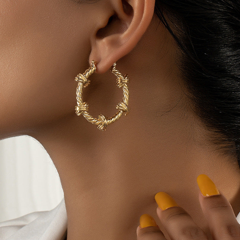 Fried Dough Twists Inspired Earrings Wholesale - Vienna Verve Collection