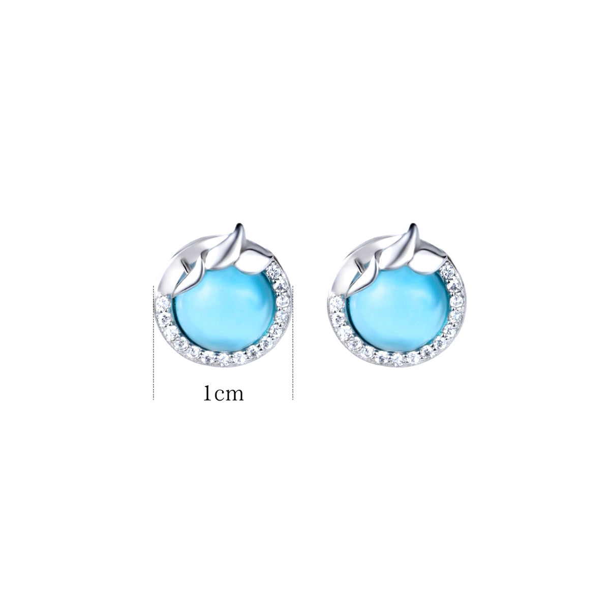 Vintage Blue 925 Sterling Silver Earrings