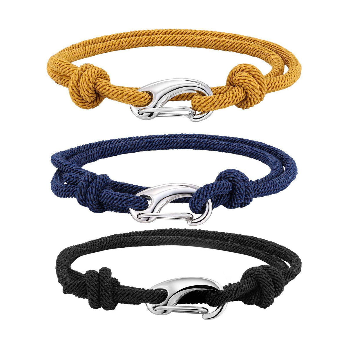 Minimalist Black Stainless Steel Bracelet for Men