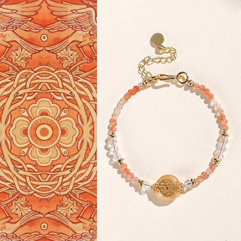 Planderful Fortune's Favor Bracelet – Exquisite Vintage Style Nanhong Beaded Design