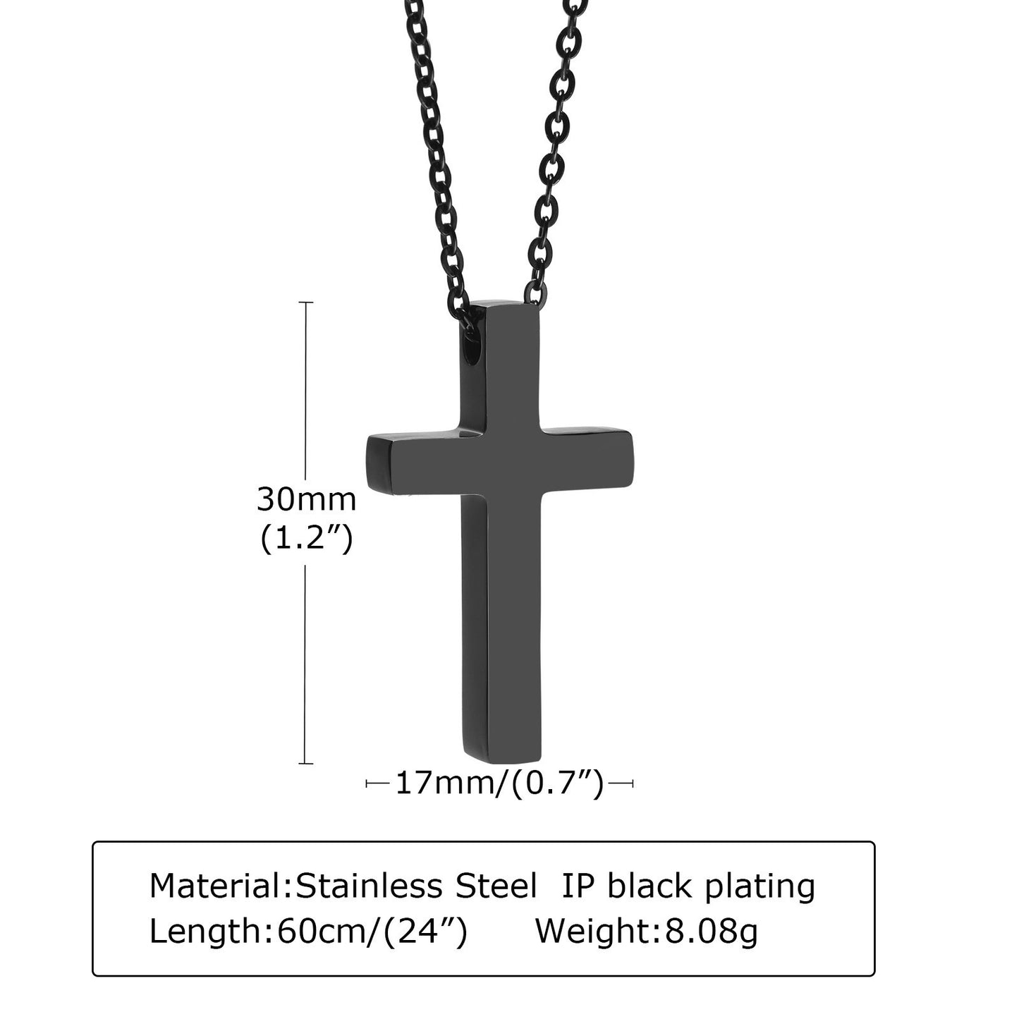 5 Colors Fashionable Cross Necklace Personalized Pendant Jewelry