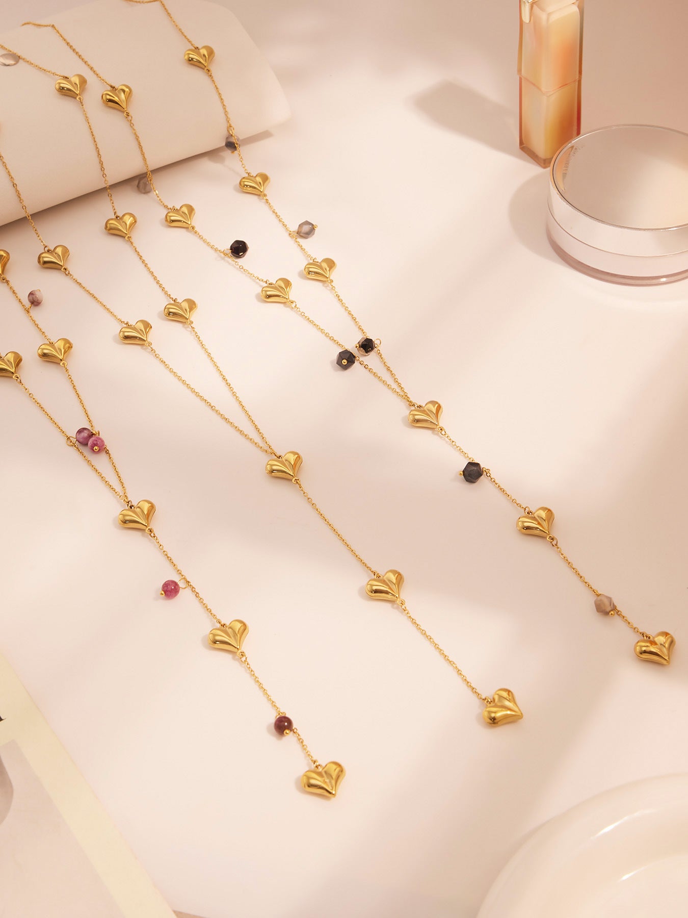 Planderful Stainless Steel Agate Y Necklace Women Chic