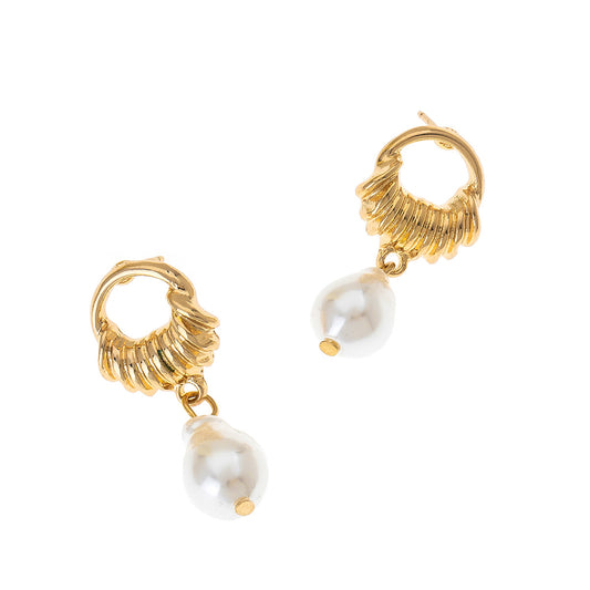 Planderful Vienna Verve Earrings – Elegant Baroque Pearl Design