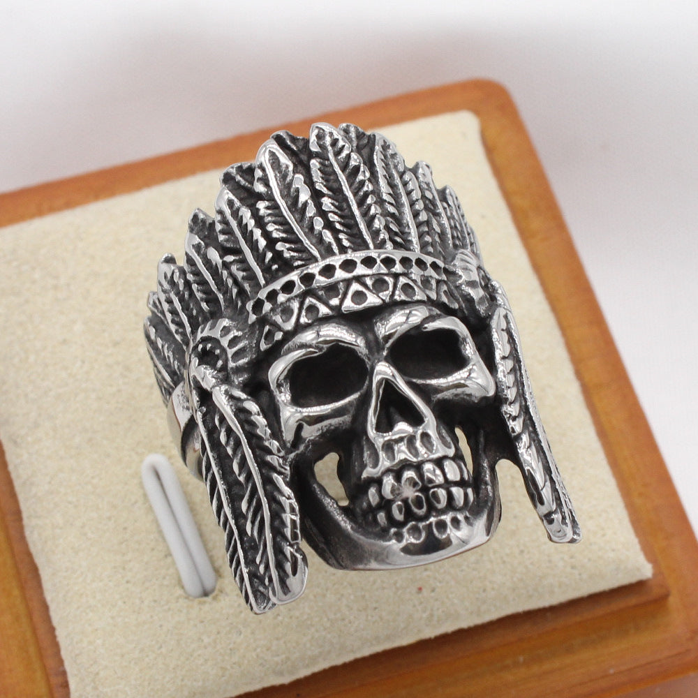 Planderful Titanium Steel Skull Ring For Men Unisex Gothic Protection Statement Everyday Genie