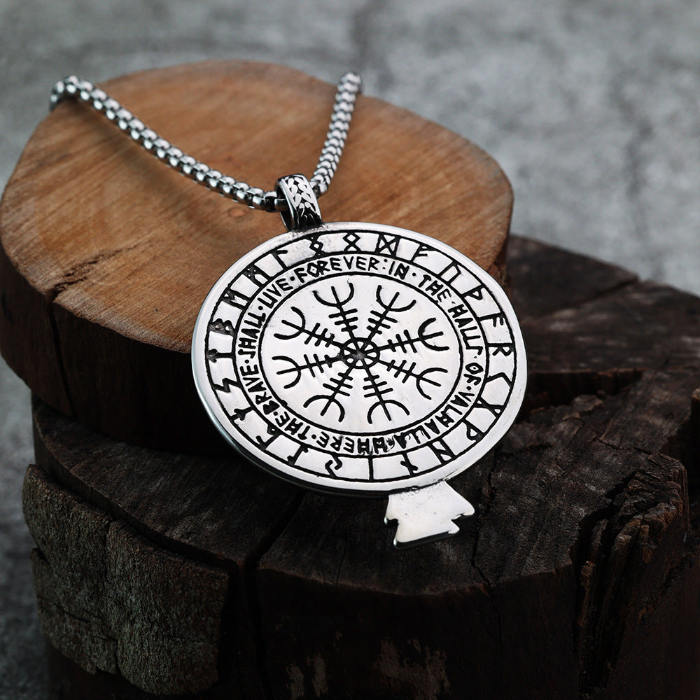 Cross-Border New Nordic Viking Pendant Compass Charm Jewelry