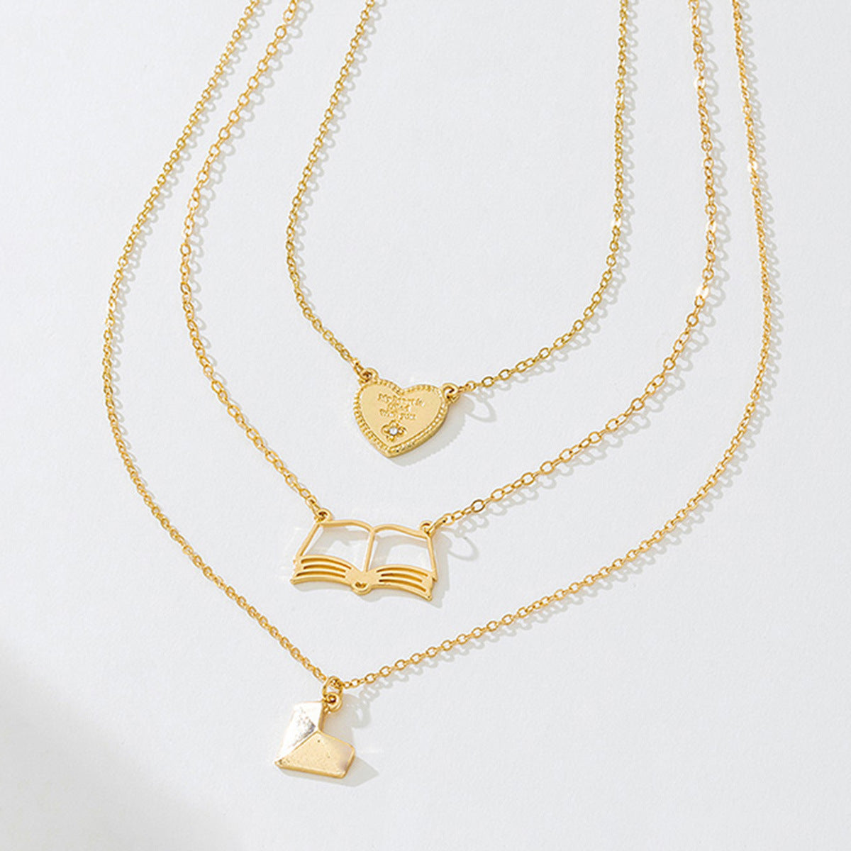 Planderful Vienna Verve Necklace Set – Exquisite Three-Dimensional Heart Design