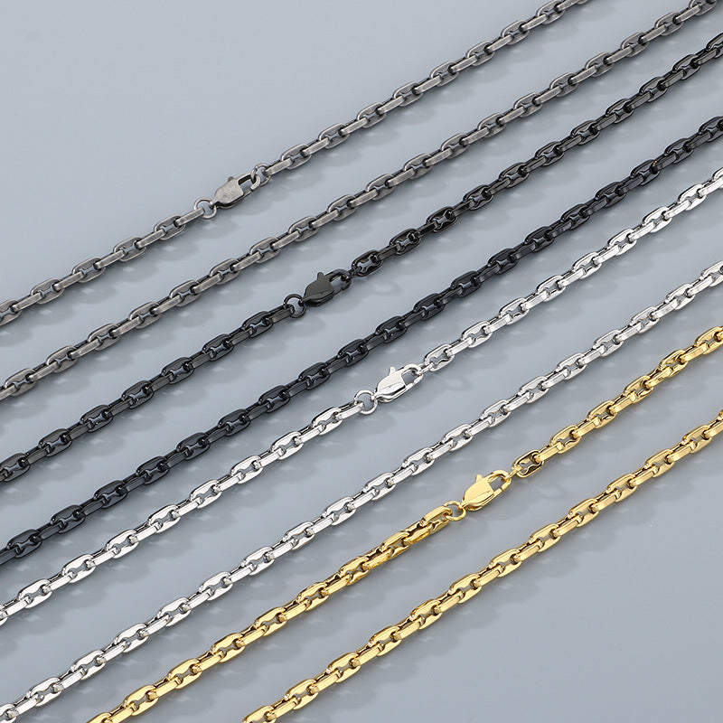 Planderful Premium Titanium Steel Mens Bracelet Interlock