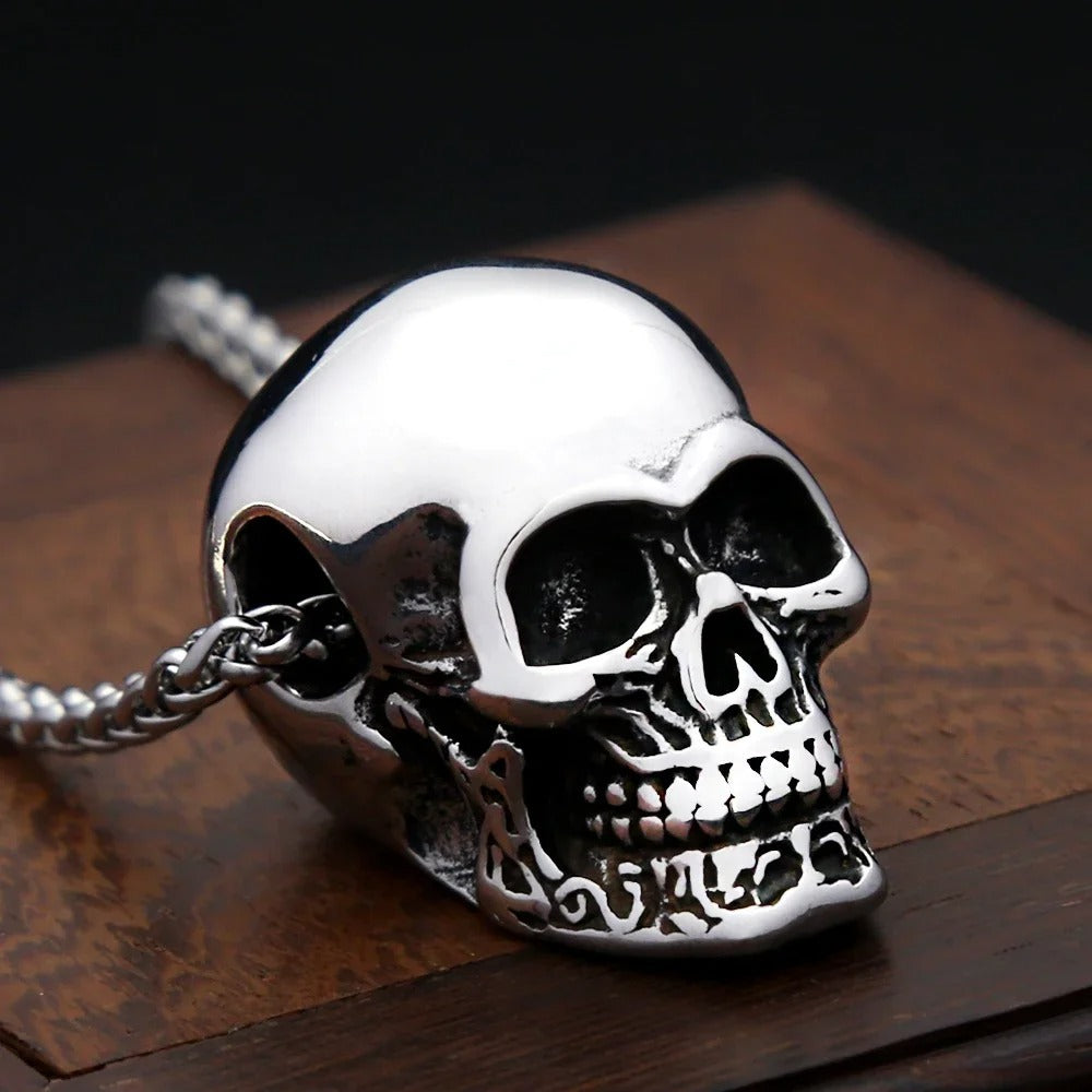 Punk Skull Stainless Steel Men's Pendant Necklace