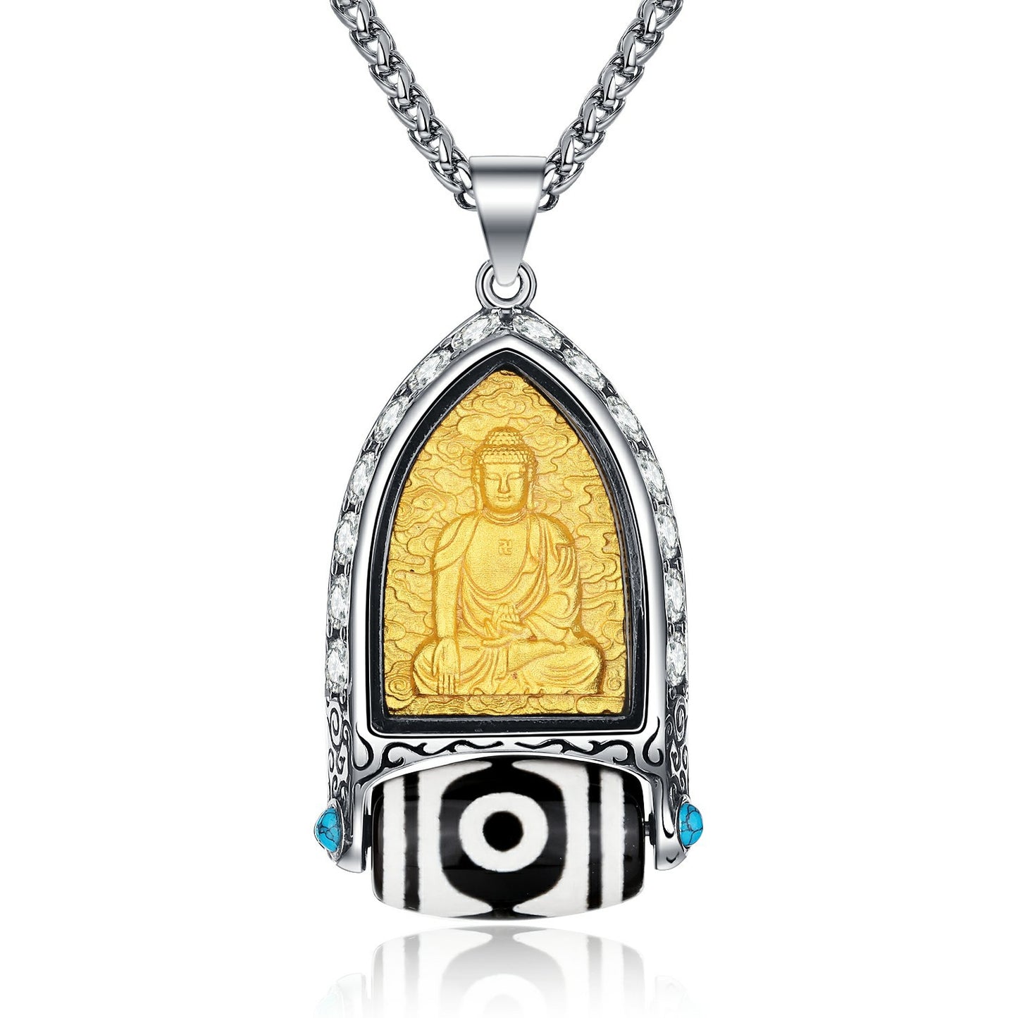 Steel Necklace - Vintage Zodiac Signs And Saint Charms Chain For Men And Women Everyday Luxe