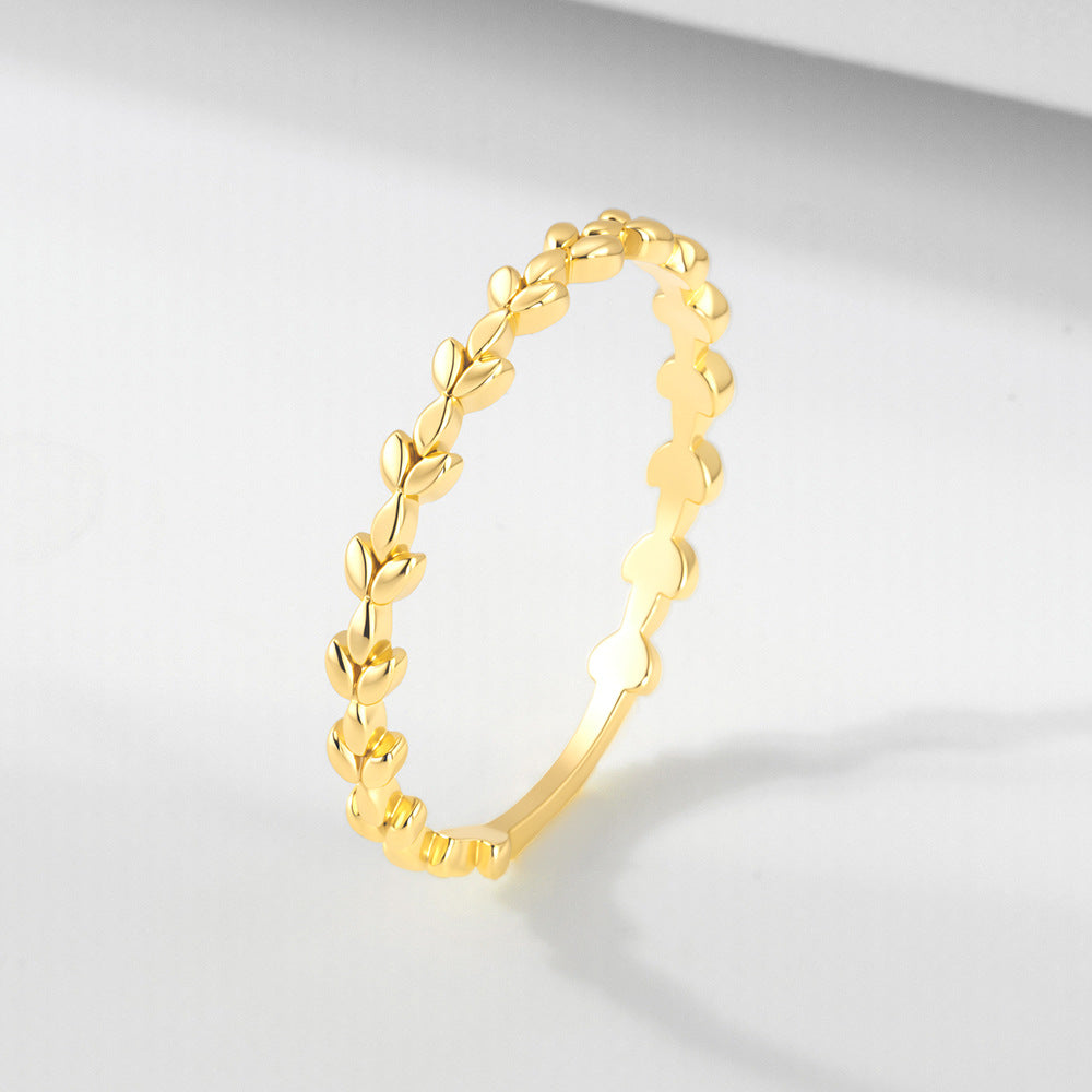 And Design Leaf Ring Olive Branch 925 Sterling Silver Ring