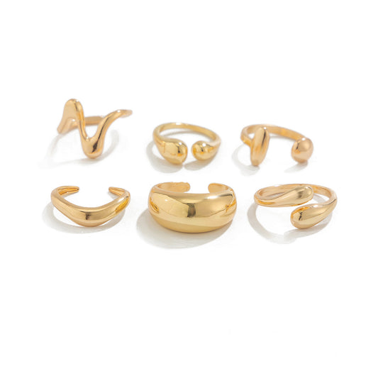 Planderful Vienna Verve Exaggerated Cross Thread Ring For Retro Geometric Statement Jewelry Unisex
