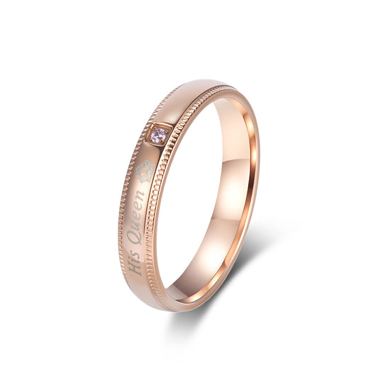 King & Queen Stainless Steel Couple Ring King & Queen