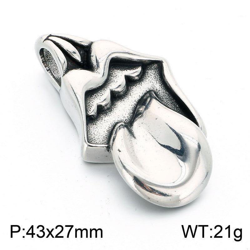 Casual Sports Fitness Pendant Retro Canvas Shoes Boxing Gloves Barbell Stainless Steel Men's Necklace