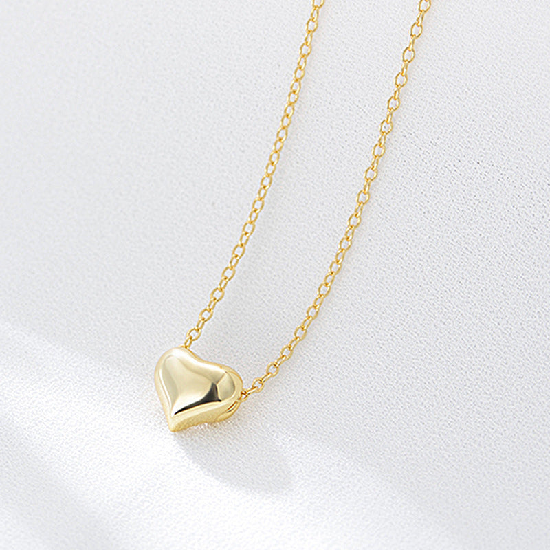 Personality Hollow Heart Necklace S925 Sterling Silver Love Style